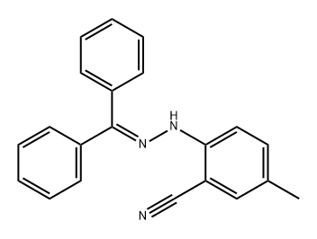 Benzonitrile, 2-[2-(diphenylmethylene)hydrazinyl]-5-methyl- Struktur