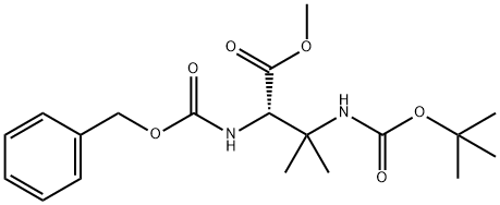 L-Valine, 3-[[(1,1-dimethylethoxy)carbonyl]amino]-N-[(phenylmethoxy)carbonyl]-, methyl ester Struktur