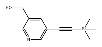 3-Pyridinemethanol, 5-[2-(trimethylsilyl)ethynyl]- Struktur