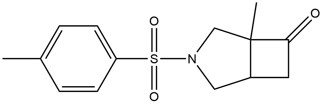 Cis-5-Methyl-3-(toluene-4-sulfonyl)-3-aza-bicyclo[3.2.0]heptan-6-one Struktur