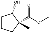 Cyclopentanecarboxylic acid, 2-hydroxy-1-methyl-, methyl ester, (1R,2S)- Struktur