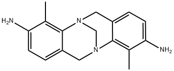 4,10-Dimethyl-6H,12H-5,11-methanodibenzo[b,f][1,5]diazocine-3,9-diamine Struktur