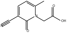 1(2H)-Pyridineacetic acid, 3-cyano-6-methyl-2-oxo- Struktur