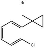 Benzene, 1-[1-(bromomethyl)cyclopropyl]-2-chloro- Struktur