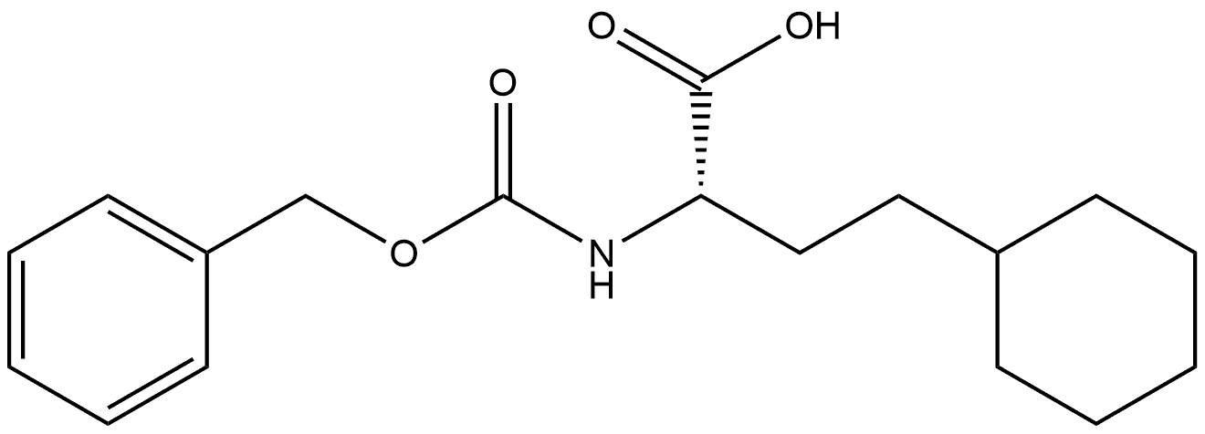 Cyclohexanebutanoic acid, α-[[(phenylmethoxy)carbonyl]amino]-, (αS)- Struktur