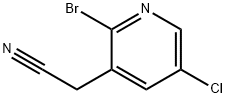 3-Pyridineacetonitrile, 2-bromo-5-chloro- Struktur