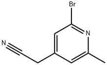 2-(2-Bromo-6-methylpyridin-4-yl)acetonitrile Structure