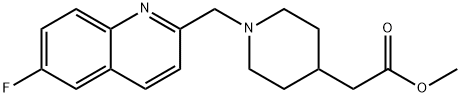 Methyl 2-{1-[(6-fluoroquinolin-2-yl)methyl]piperidin-4-yl}acetate Struktur