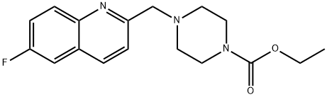 Ethyl 4-[(6-fluoroquinolin-2-yl)methyl]piperazine-1-carboxylate Struktur