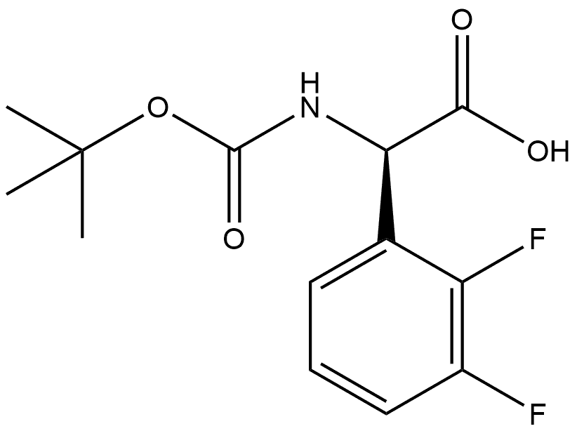 (2R)-2-(2,3-DIFLUOROPHENYL)-2-[(TERT-BUTOXY)CARBONYLAMINO]ACETIC ACID Struktur