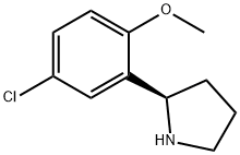 2-((2R)PYRROLIDIN-2-YL)-4-CHLORO-1-METHOXYBENZENE Struktur