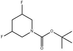 1,1-Dimethylethyl 3,5-difluoro-1-piperidinecarboxylate Struktur