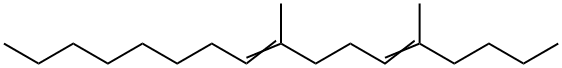 5,9-Heptadecadiene, 5,9-dimethyl- Struktur