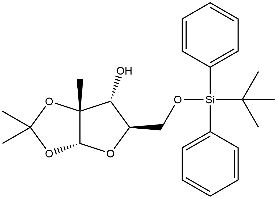 (5R,6R,6aR)-5-((tert-butyldiphenylsilyloxy)methyl)-2,2,6a-trimethyl-tetr Struktur