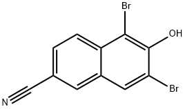 2-Naphthalenecarbonitrile, 5,7-dibromo-6-hydroxy- Struktur