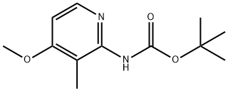 Carbamic acid, N-(4-methoxy-3-methyl-2-pyridinyl)-, 1,1-dimethylethyl ester Struktur