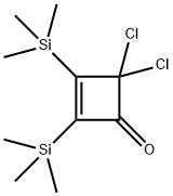 2-Cyclobuten-1-one, 4,4-dichloro-2,3-bis(trimethylsilyl)- Struktur