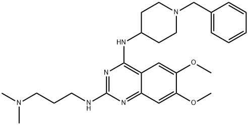 2,4-Quinazolinediamine, N2-[3-(dimethylamino)propyl]-6,7-dimethoxy-N4-[1-(phenylmethyl)-4-piperidinyl]- Struktur