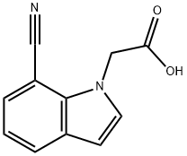 2-(7-cyano-1H-indol-1-yl)acetic acid Struktur