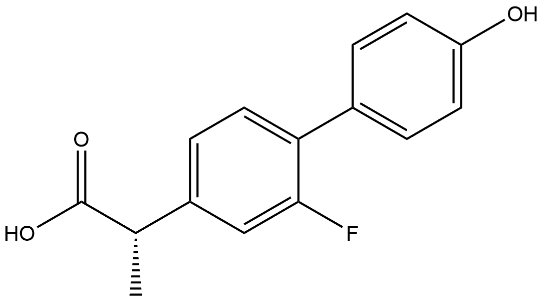 (S)-4-Hydroxyflurbiprofen Struktur