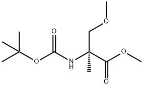 L-Serine, N-[(1,1-dimethylethoxy)carbonyl]-O,2-dimethyl-, methyl ester Struktur