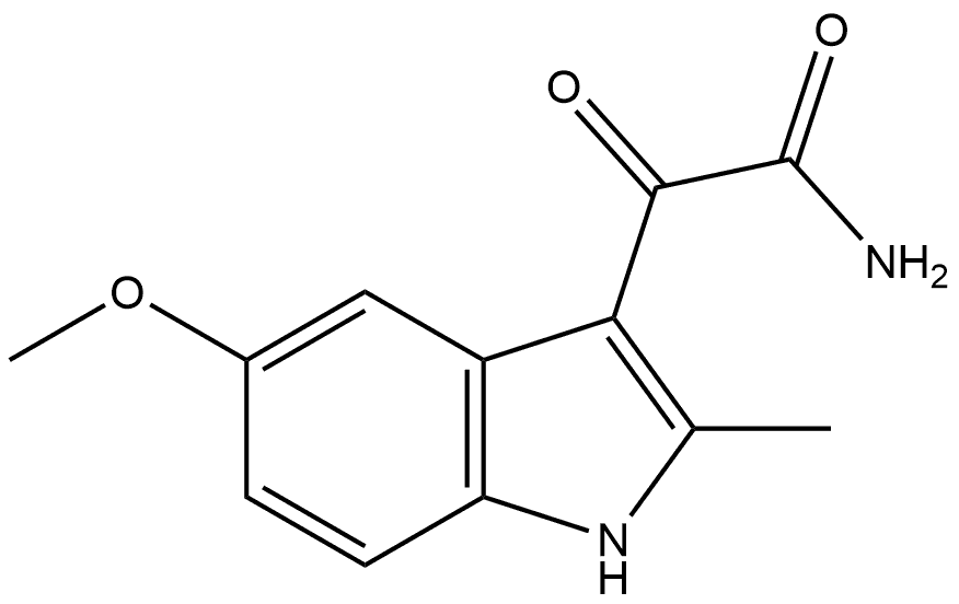 1H-Indole-3-acetamide, 5-methoxy-2-methyl-α-oxo- Struktur