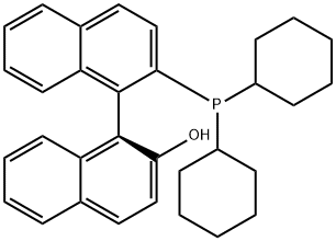 (1R)-2'-(Dicyclohexylphosphino)-[1,1'-binaphthalen]-2-ol Struktur