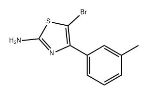 2-Thiazolamine, 5-bromo-4-(3-methylphenyl)- Struktur