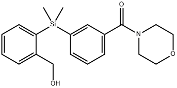 Methanone, [3-[[2-(hydroxymethyl)phenyl]dimethylsilyl]phenyl]-4-morpholinyl- Struktur