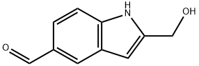 2-(Hydroxymethyl)-1H-indole-5-carboxaldehyde Struktur