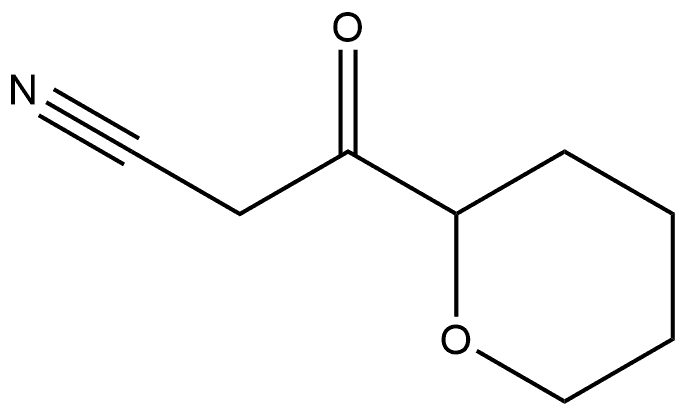 Tetrahydro-β-oxo-2H-pyran-2-propanenitrile Struktur