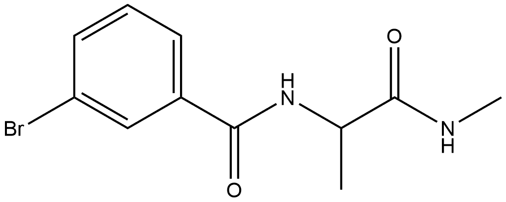 3-Bromo-N-(1-
(methylamino)-1-
oxopropan-2-yl)
benzamide Struktur