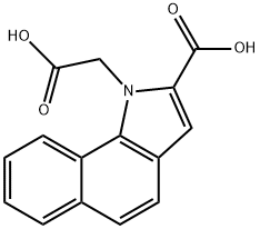 1H-Benz[g]indole-1-acetic acid, 2-carboxy- Struktur