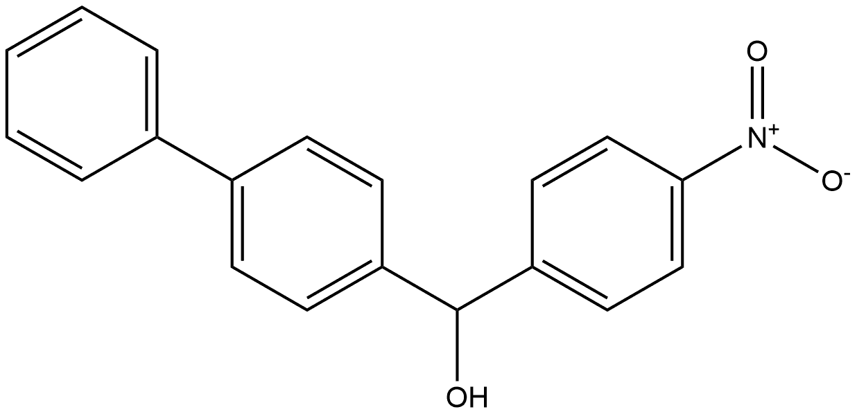 [1,1'-Biphenyl]-4-methanol, α-(4-nitrophenyl)-, (+)- Struktur