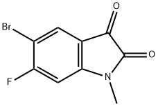 5-Bromo-6-fluoro-1-methyl-1H-indole-2,3-dione Struktur