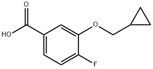 3-(Cyclopropylmethoxy)-4-fluorobenzoic acid Struktur