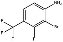 Benzenamine, 2-bromo-3-fluoro-4-(trifluoromethyl)- Struktur