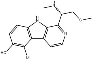 5-Bromo-1-[(S)-1-methylamino-2-methylthioethyl]-β-carbolin-6-ol Struktur