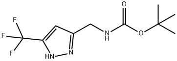 Carbamic acid, N-[[5-(trifluoromethyl)-1H-pyrazol-3-yl]methyl]-, 1,1-dimethylethyl ester Struktur