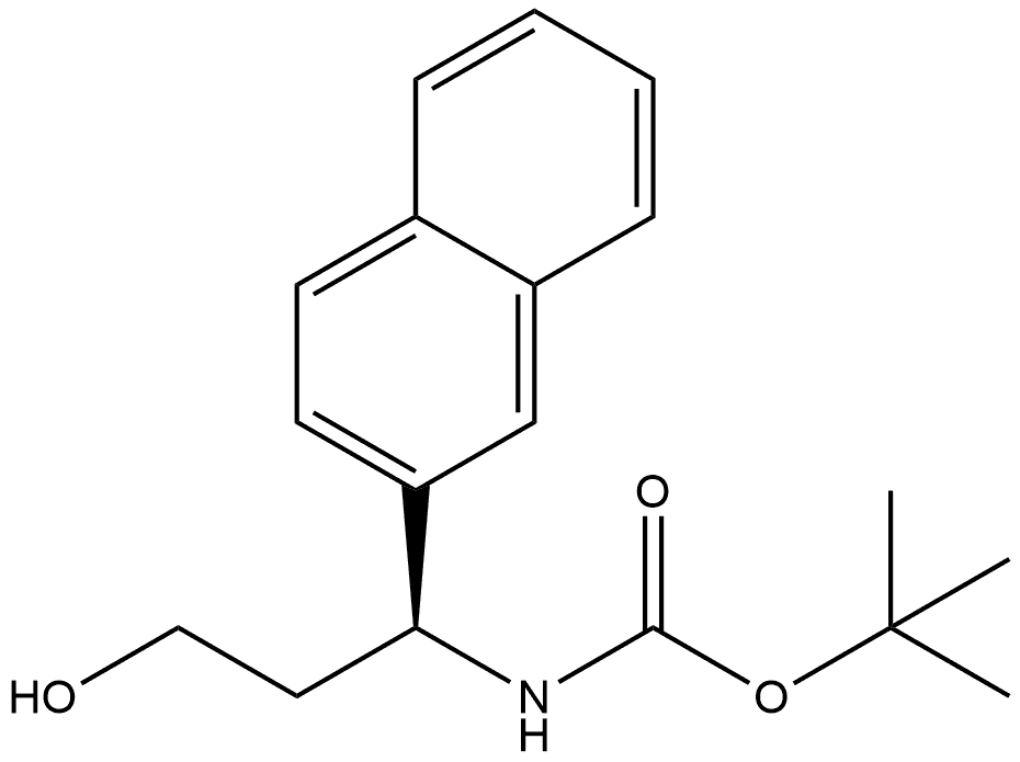 tert-butyl (S)-(3-hydroxy-1-(naphthalen-2-yl)propyl)carbamate Struktur