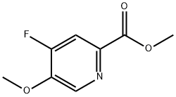 2-Pyridinecarboxylic acid, 4-fluoro-5-methoxy-, methyl ester Struktur