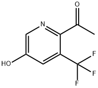 Ethanone, 1-[5-hydroxy-3-(trifluoromethyl)-2-pyridinyl]- Struktur