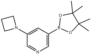 Pyridine, 3-(1-azetidinyl)-5-(4,4,5,5-tetramethyl-1,3,2-dioxaborolan-2-yl)- Struktur