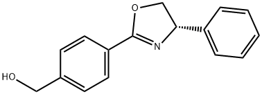 (S)-(4-(4-Phenyl-4,5-dihydrooxazol-2-yl)phenyl)methanol Struktur