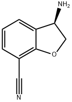 7-Benzofurancarbonitrile, 3-amino-2,3-dihydro-, (3R)- Struktur