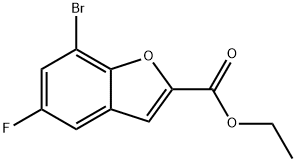 Ethyl 7-bromo-5-fluorobenzofuran-2-carboxylate Struktur