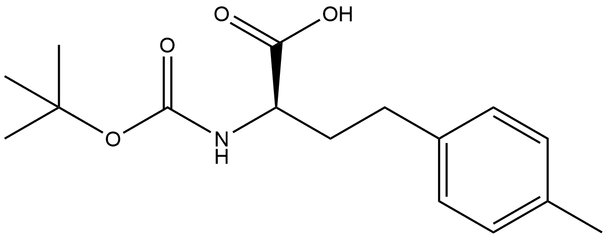 Benzenebutanoic acid, α-[[(1,1-dimethylethoxy)carbonyl]amino]-4-methyl-, (αR)- Struktur