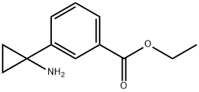 Benzoic acid, 3-(1-aminocyclopropyl)-, ethyl ester Struktur