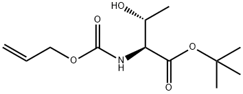 L-?Threonine, N-?[(2-?propen-?1-?yloxy)?carbonyl]?-?, 1,?1-?dimethylethyl ester Struktur