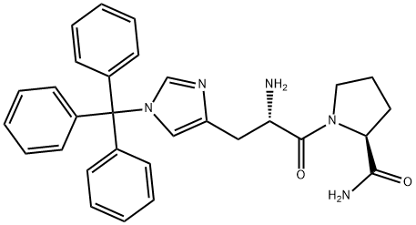 L-Prolinamide, 1-(triphenylmethyl)-L-histidyl- Struktur